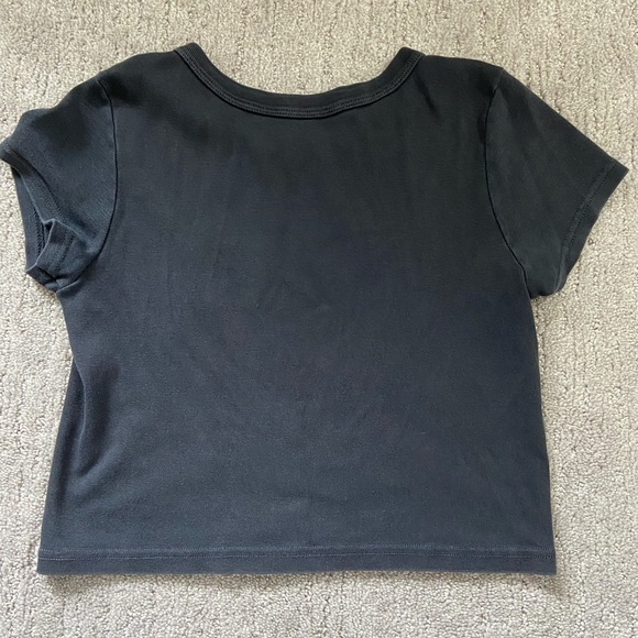 •Brandy Melville •One size •Black graphic tee - Picture 2 of 3
